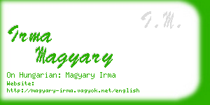 irma magyary business card